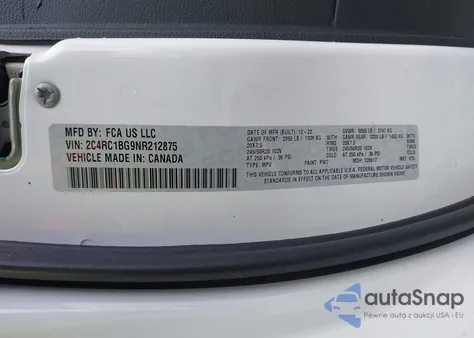 2022 Chrysler Pacifica Touring L из США, поврежденный, VIN 2C4RC1BG9NR212875